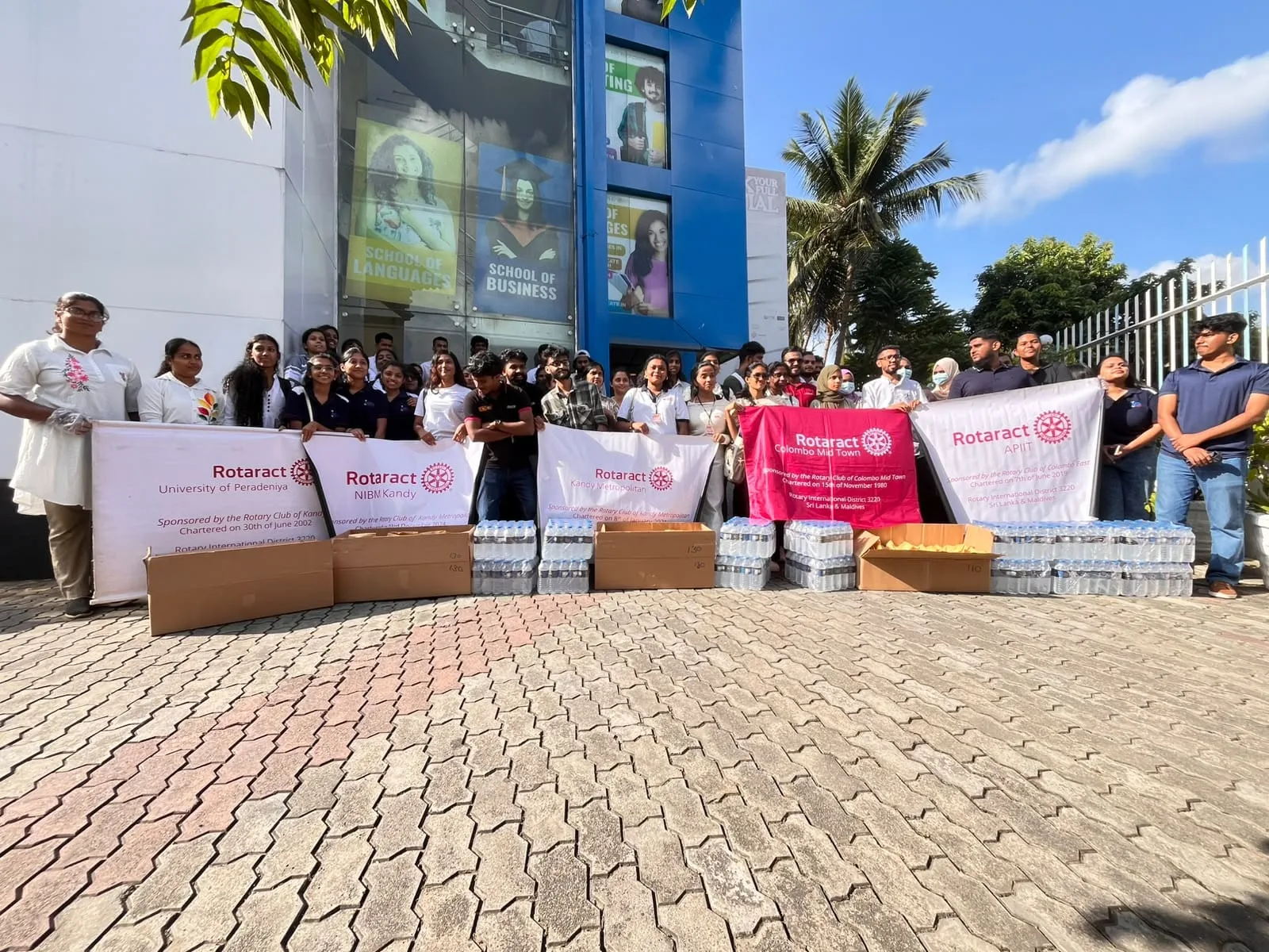 RAC APIIT members delivering school supplies during Project Nadun 5.0