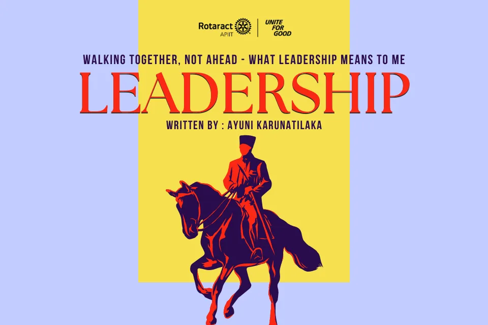 WALKING TOGETHER, NOT AHEAD